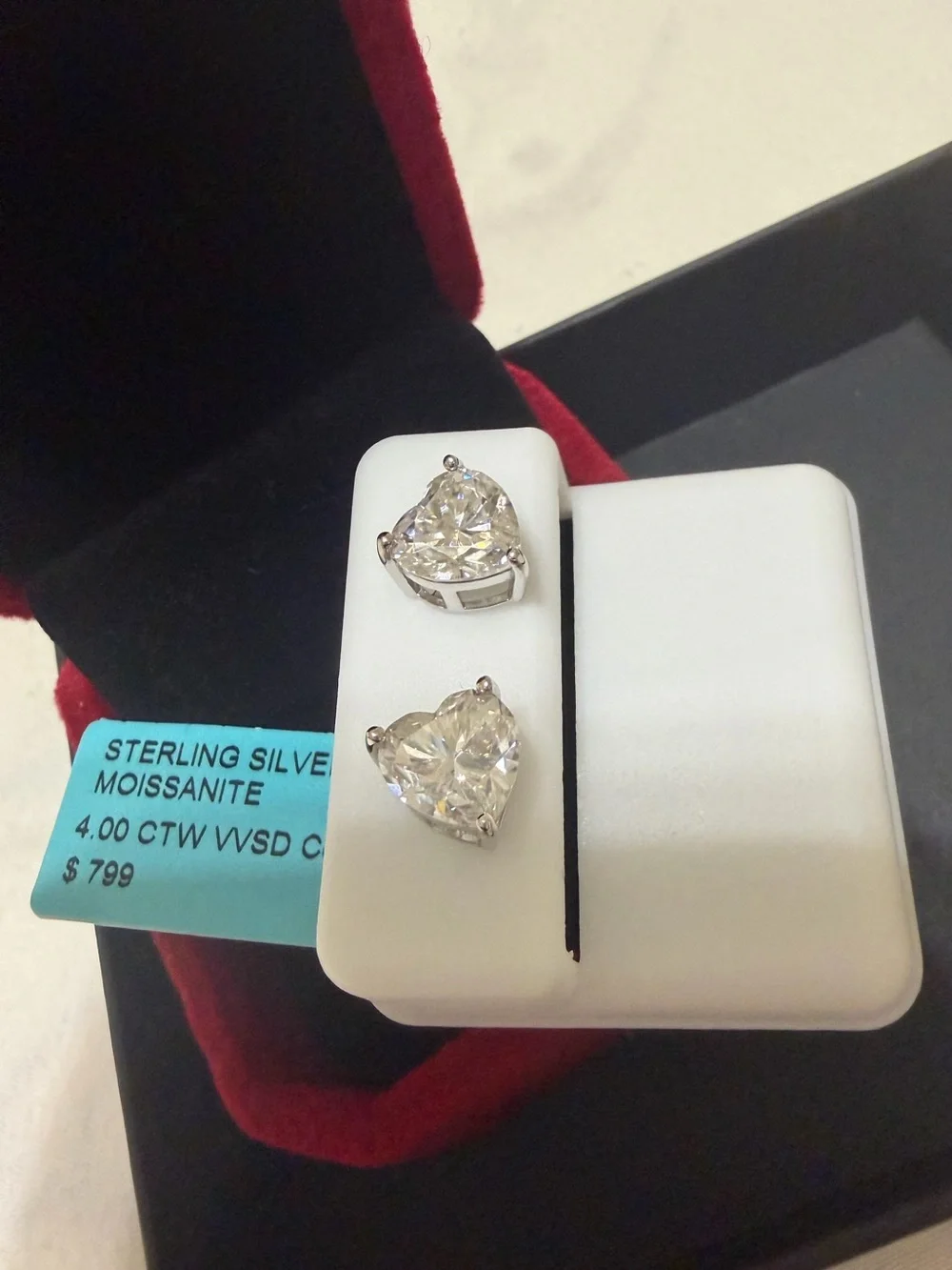 4CT 925 MOISSANITE STUDS